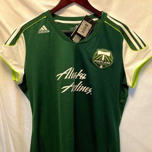 NWT Women Soccer shirt Jersey MLS Portland Timbers XL Adidas 7675W Discount Ship